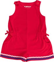 RuffleButts Girls Terry Cover-Up Romper