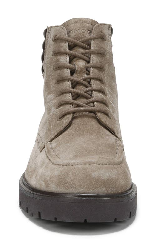 Vince Leonard Lugged Suede Boot In Gray