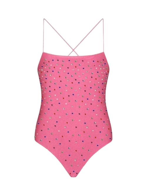 Lola + The Boys Crystal Rainbow Swim in Pink 