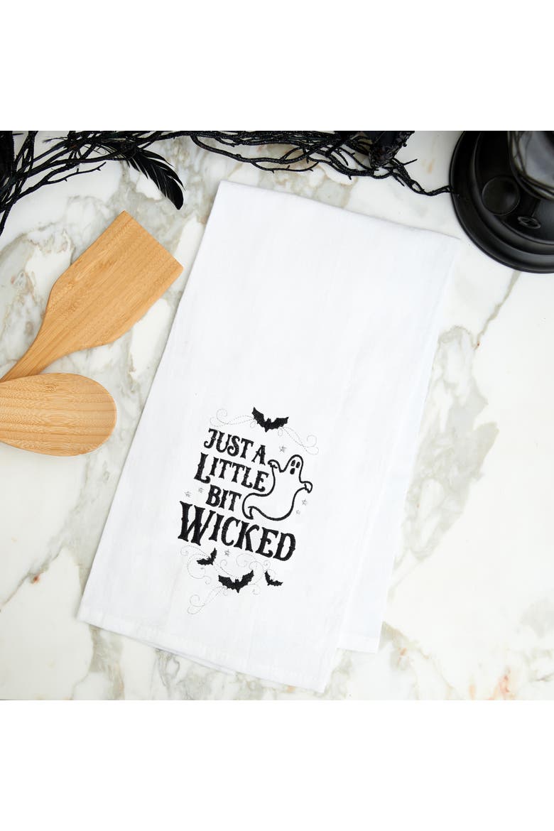 Little Bit Wicked Ghost Towel, Alternate, color, White
