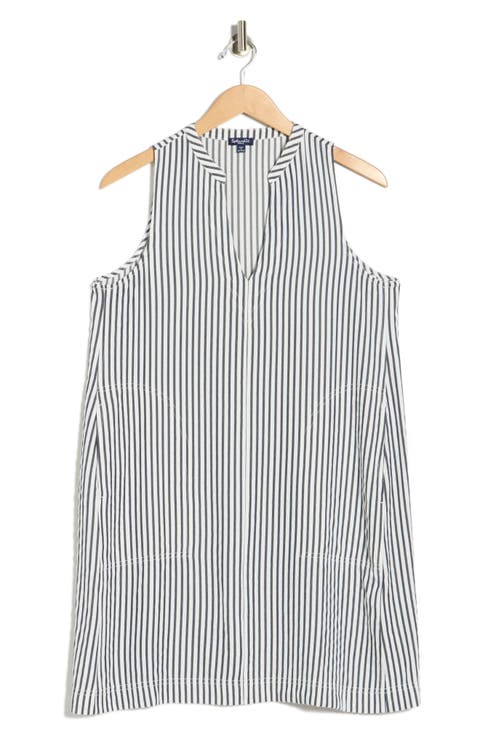 Stripe Sleeveless Minidress