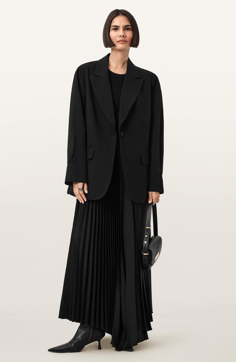 AllSaints Alassett Oversize Blazer, Alternate, color, Black