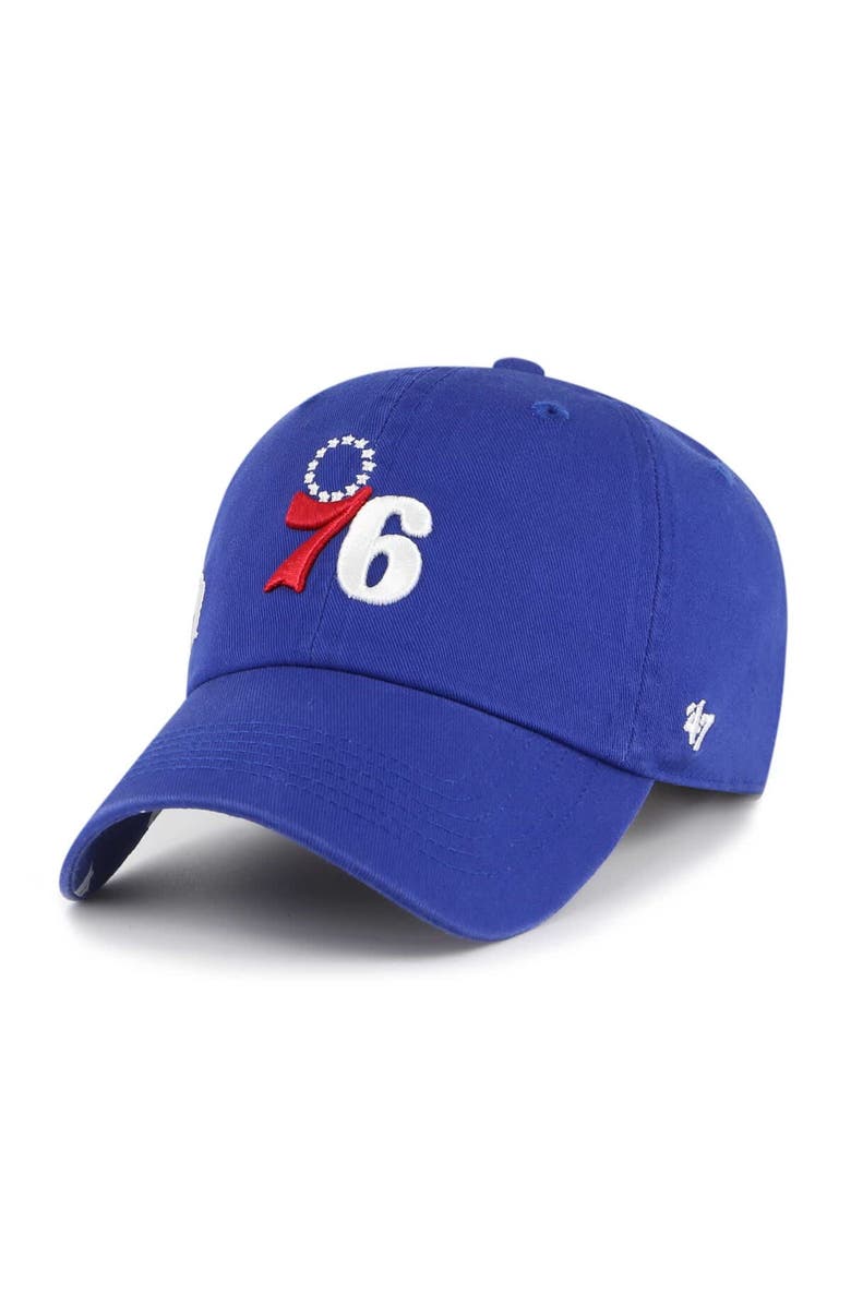 '47 Women's '47  Royal Philadelphia 76ers Confetti Undervisor Clean Up Adjustable Hat, Alternate, color, Royal