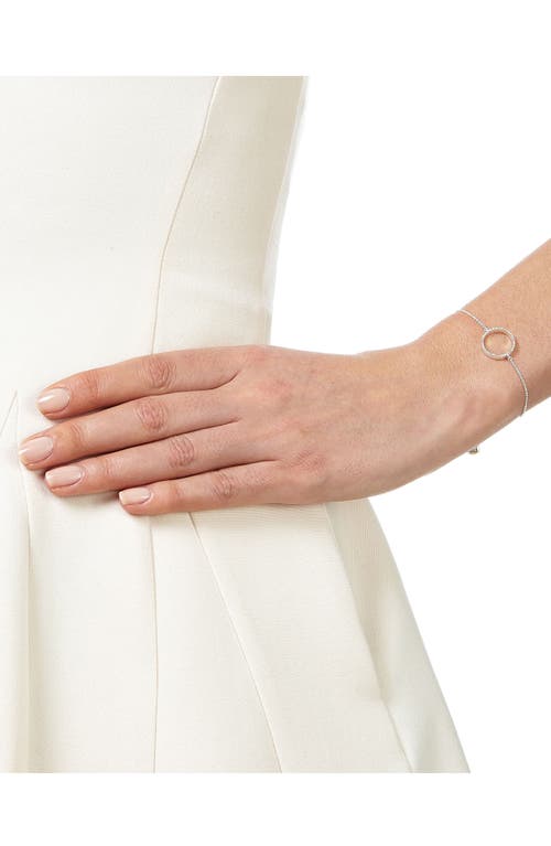 Monica Vinader Naida Open Circle Bracelet In Silver