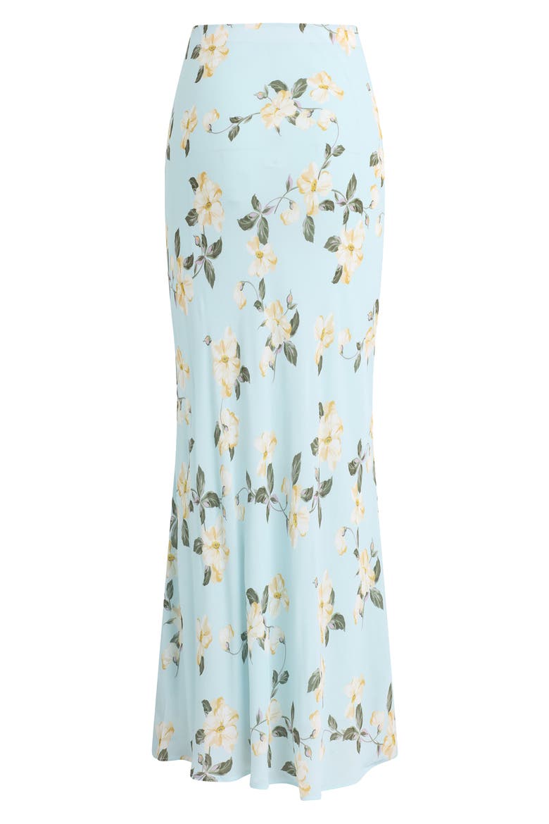 The Favorite Floral Georgette Maxi Skirt, Alternate, color, AQUA FLORAL
