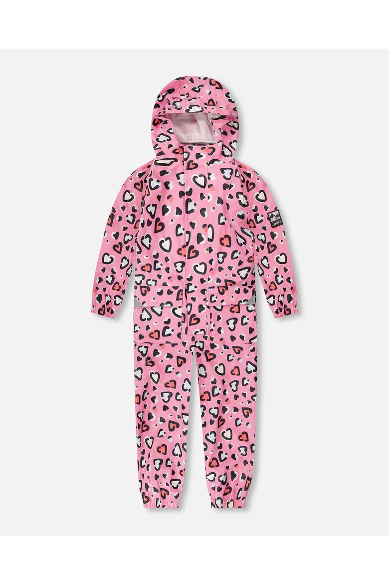 Rain One-Piece Heart in Polyurethane, Main, color, Pink Heart Print