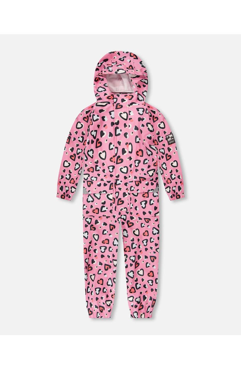 Deux par Deux Rain One-Piece Heart in Polyurethane, Main, color, Pink Heart Print