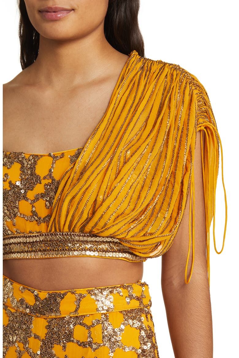 Tanvi Palazzo Two-Piece Top & Pants, Alternate, color, MARIGOLD