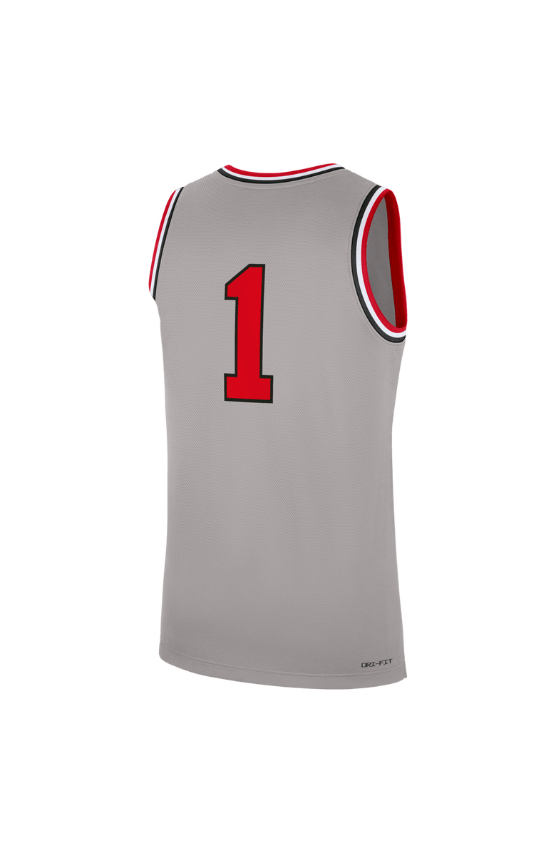 Nike Men's Nike #1 Gray Ohio State Buckeyes Alternate Replica Basketball Jersey, Alternate, color, Gray