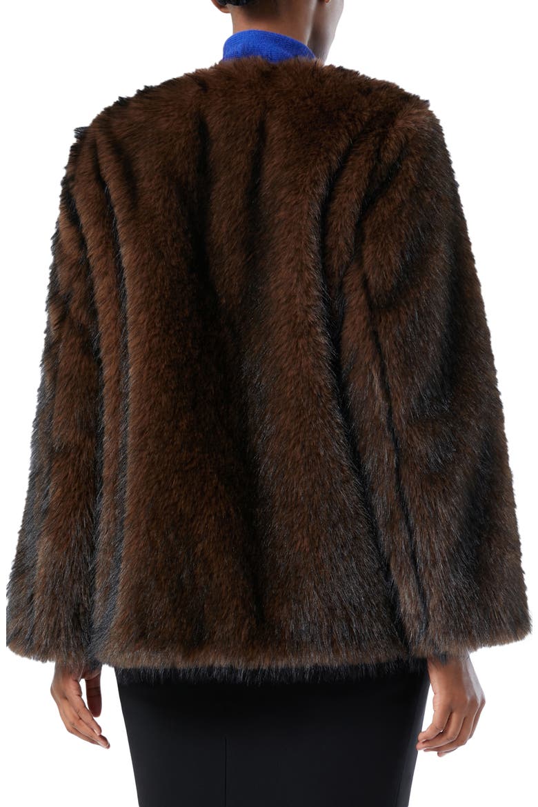 Eccesso Faux Fur Coat, Alternate, color, CHOCOLATE