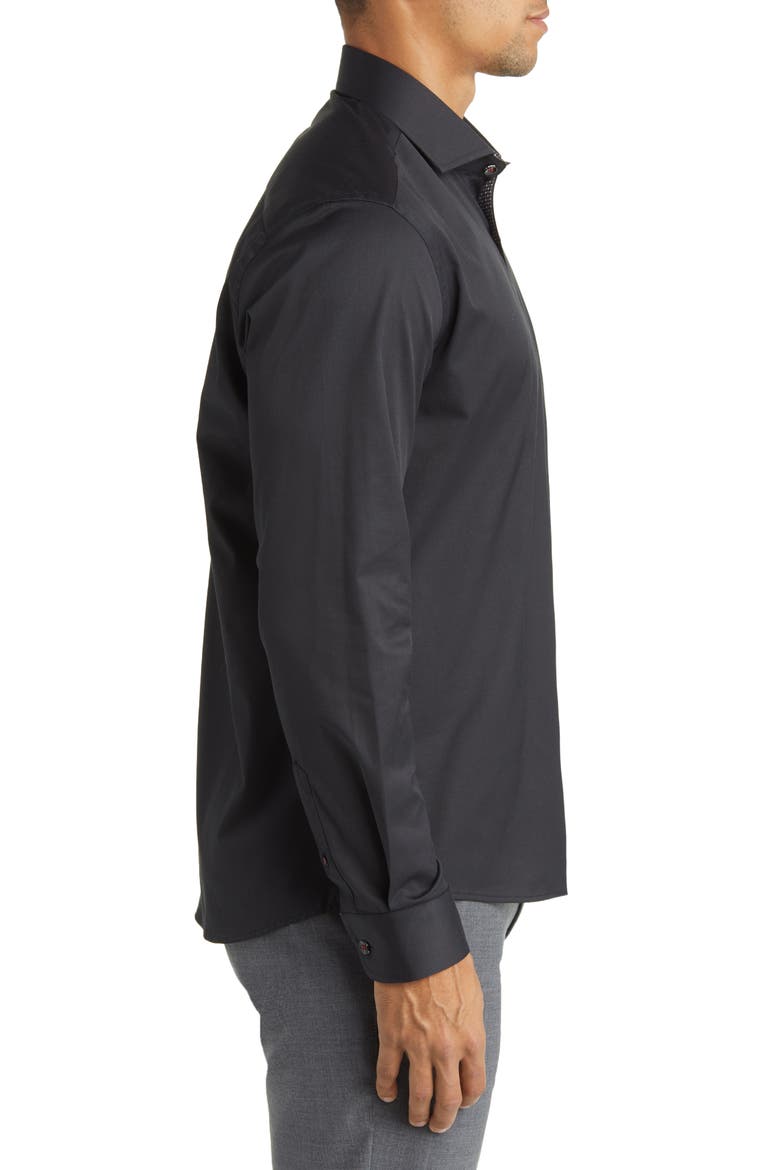 DRYTOUCH® Performance Sateen Button-Up Shirt, Alternate, color, BLACK
