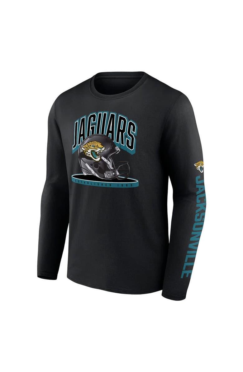 FANATICS Men's Fanatics Black Jacksonville Jaguars Helmet Platform Long Sleeve T-Shirt, Alternate, color,