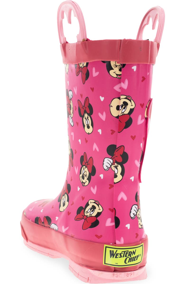 Western Chief Kids' Minnie Love Waterproof Rain Boot, Alternate, color,