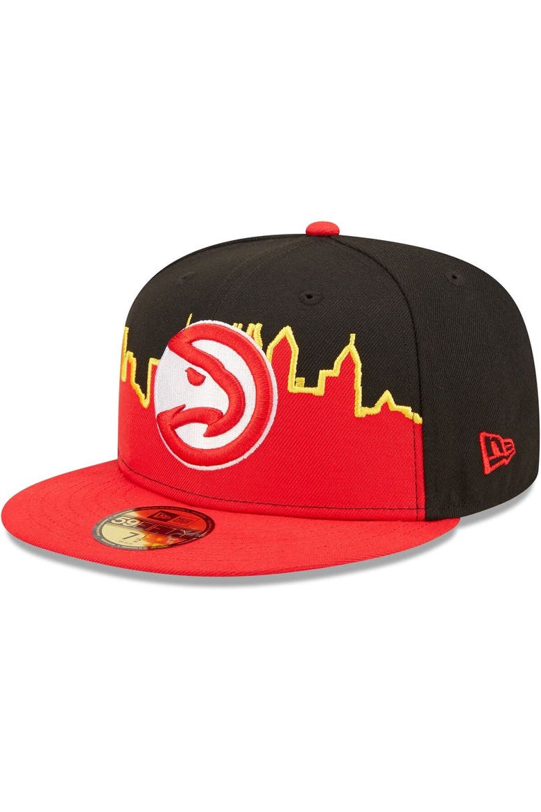 Men's New Era Red/Black Atlanta Hawks 2022 Tip-Off 59FIFTY Fitted Hat, Alternate, color, Red