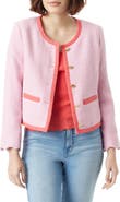 Sam Edelman Ramona Collarless Bracelet Sleeve Tweed Blazer
