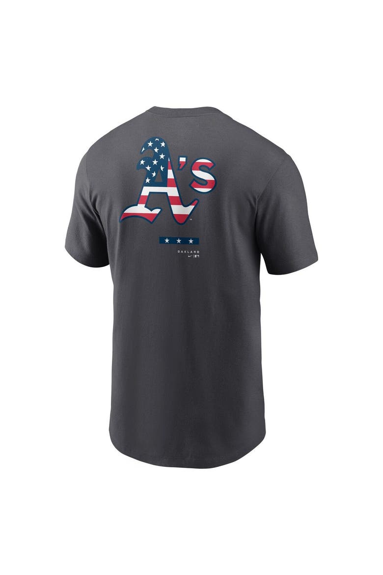 Men's Nike Anthracite Oakland Athletics Americana T-Shirt, Alternate, color, Anthracite
