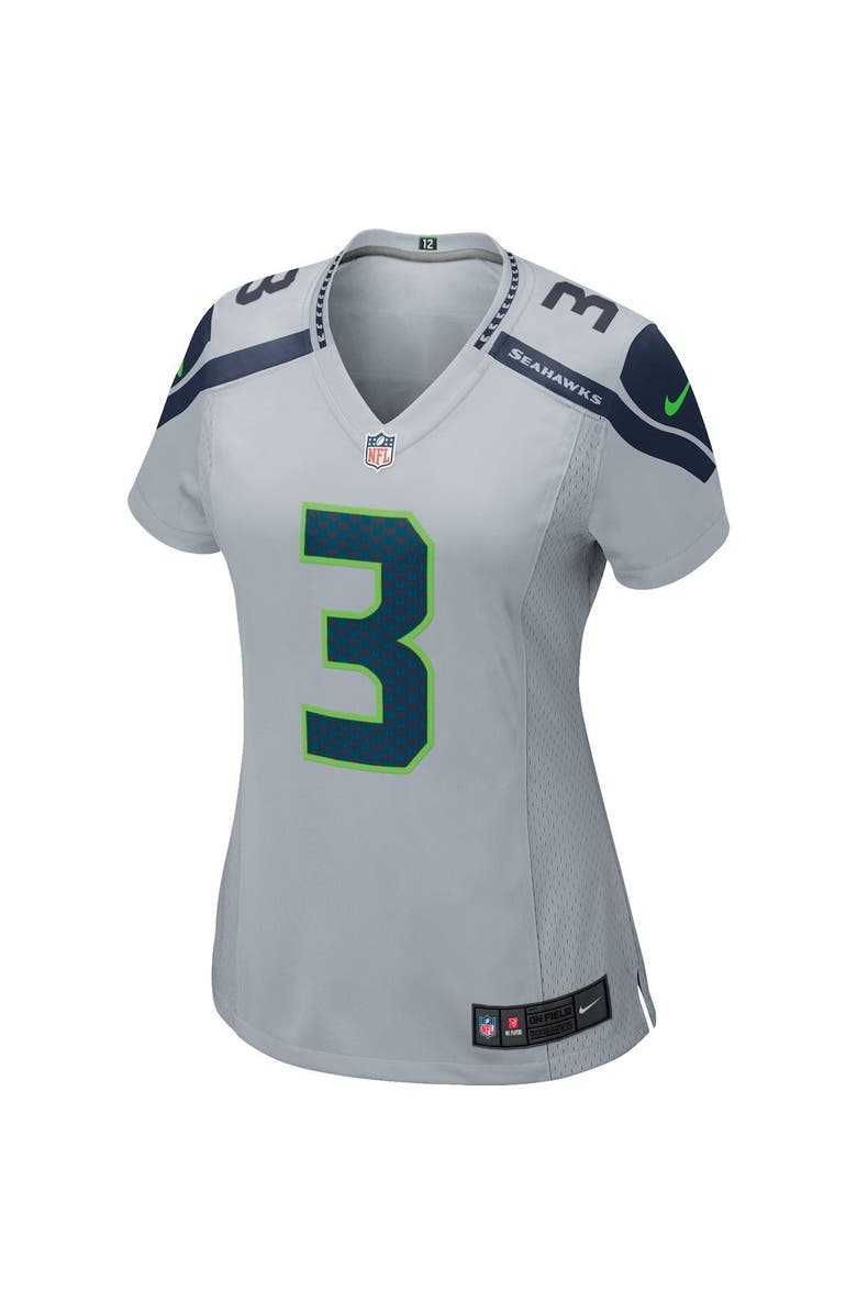 Nike Women's Seattle Seahawks Russell Wilson Nike Gray Game Jersey, Alternate, color, 