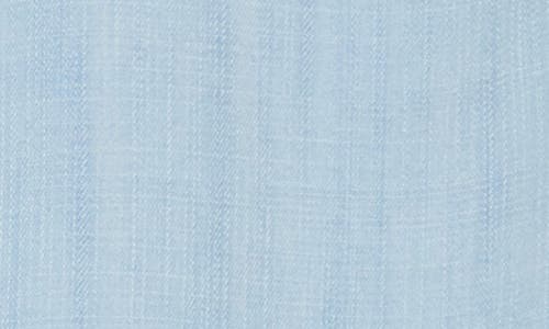 Democracy Three-quarter Sleeve Ruffle Button-up Shirt In Blue