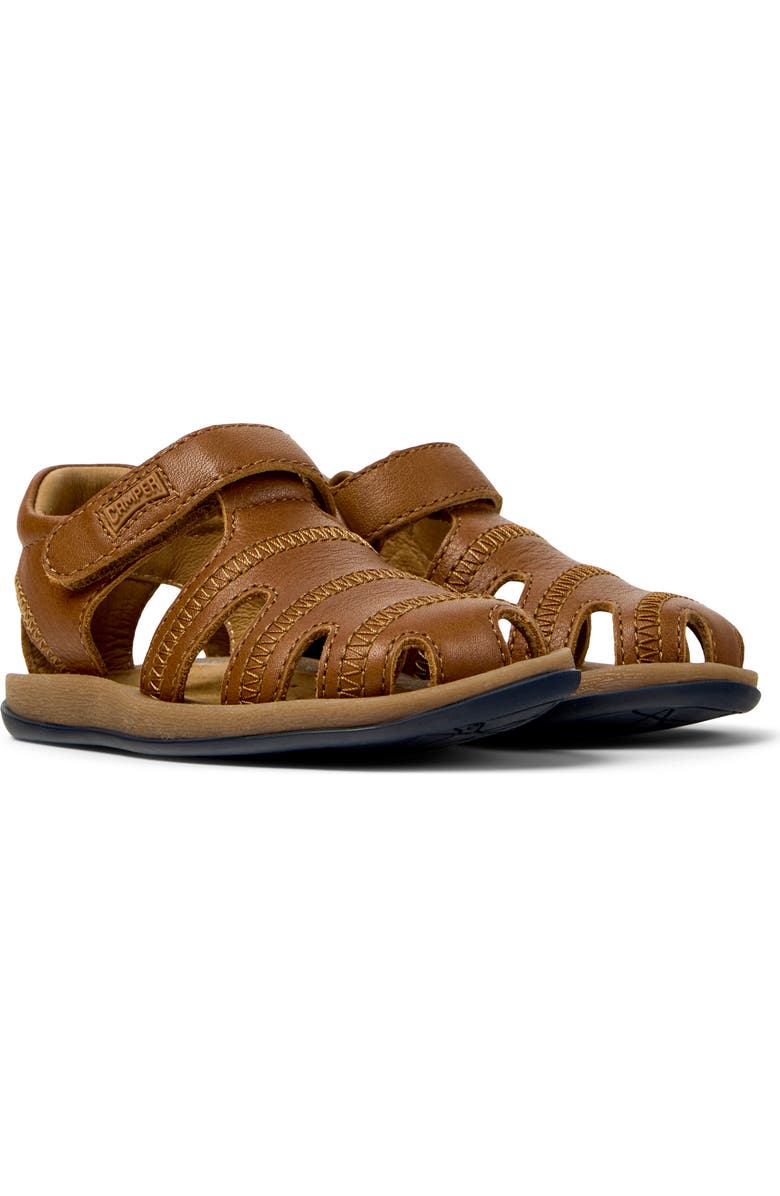 Camper Kids' Bicho Fisherman Sandal, Main, color, Medium Brown