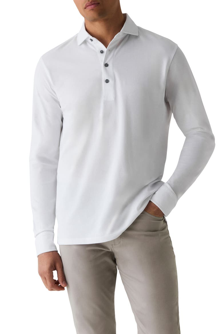 Omaha Brrr° Performance Long Sleeve Polo, Main, color, ARCTIC