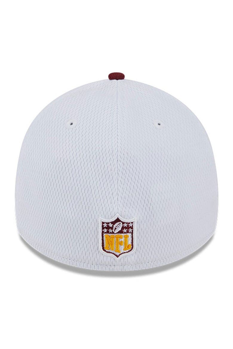 Men's New Era  White/Burgundy Washington Commanders 2023 Sideline 39THIRTY Flex Hat, Alternate, color, White