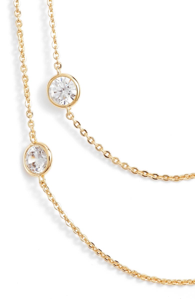 Nordstrom Bezel Stone Long Necklace, Alternate, color,