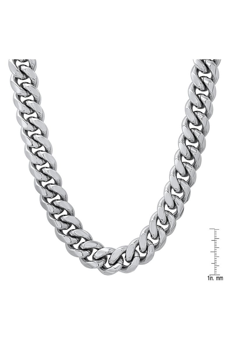 Men's Curb Chain Necklace, Alternate, color, SILVER