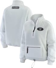 WEAR by Erin Andrews Women's WEAR by Erin Andrews White Las Vegas Raiders Polar Fleece Half-Zip Jacket
