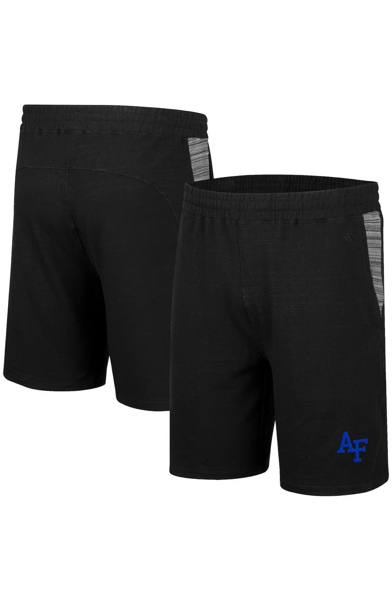 COLOSSEUM Men's Colosseum Black Air Force Falcons Wild Party Tri-Blend Shorts, Main, color, 