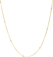 Spero London Italian Bead Chain Sterling Silver Satellite Necklace