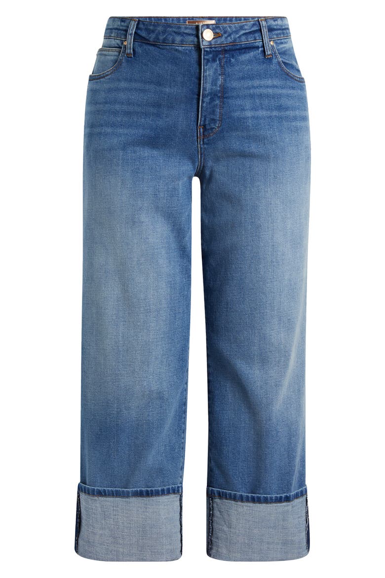 Sienna Cuffed High Waist Wide Leg Jeans, Alternate, color, STEWARDSHIP