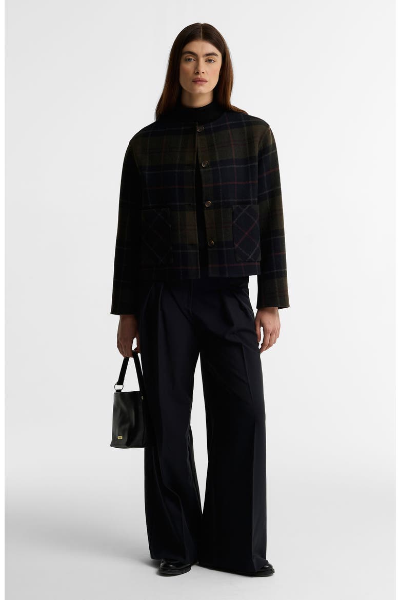Marlow Tartan Wool Blend Overshirt, Alternate, color, SHADOW CLASSIC TARTAN