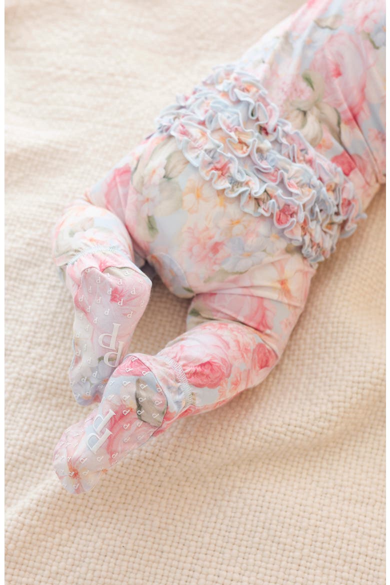 Ruffle Zip Footie, Alternate, color, LIGHT/ PASTEL BLUE
