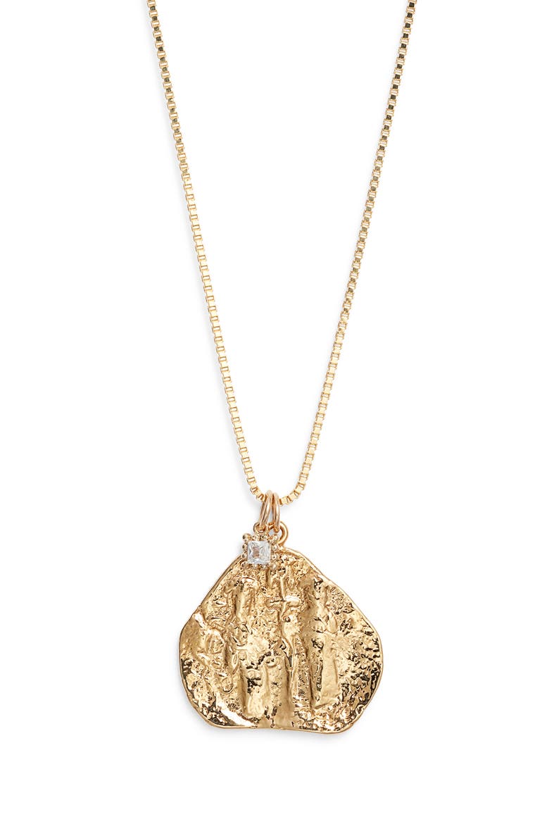 Uffizi Pendant Necklace, Main, color, GOLD