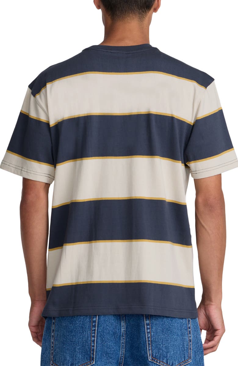 RVCA Dayshift Stripe Cotton Pocket T-Shirt, Alternate, color, Light Khaki