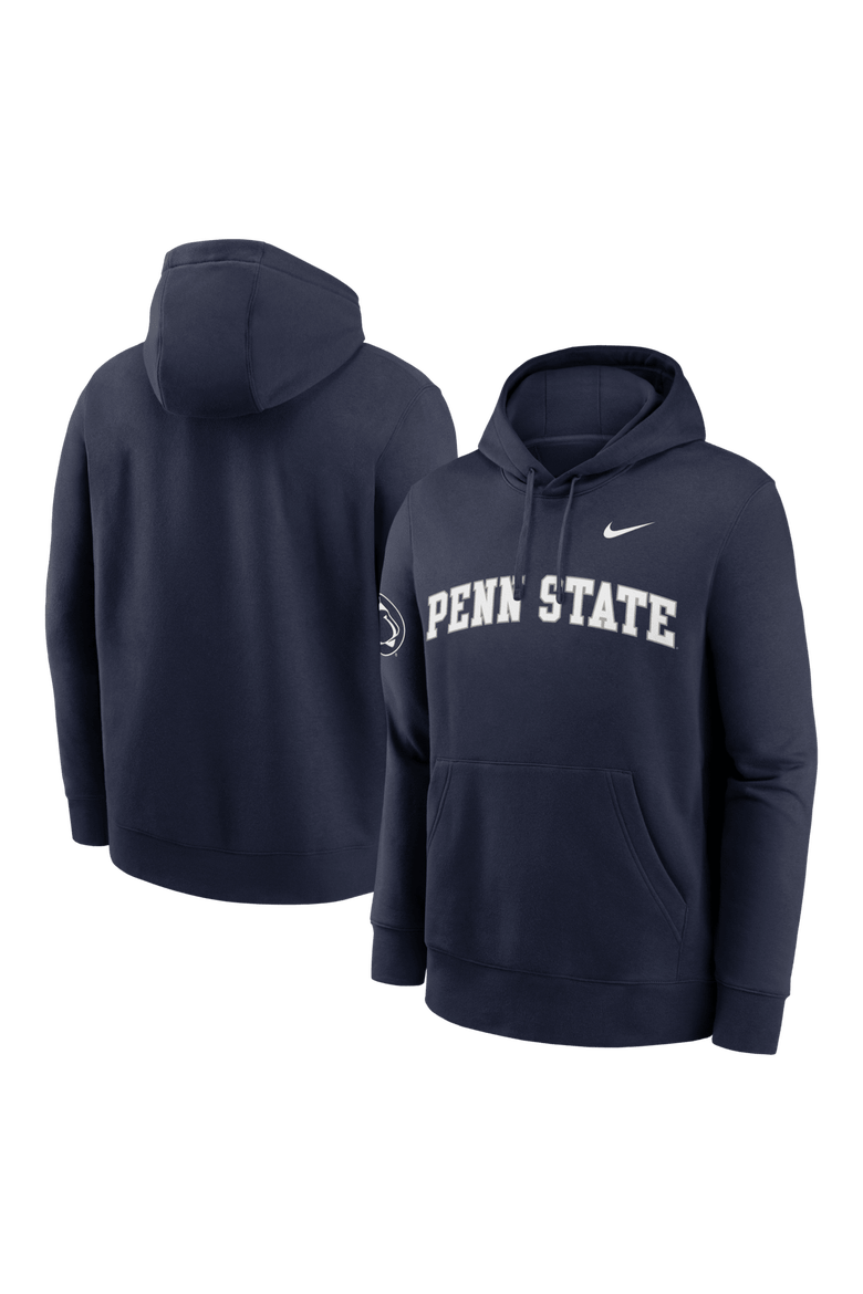 Men's Nike Navy Penn State Nittany Lions 2025 Sideline Club Fleece Pullover Hoodie, Alternate, color, Navy
