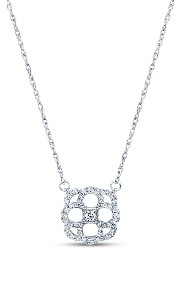 Truly Zac Posen Diamond Medallion Pendant Necklace - 0.33ct., Main, color, 