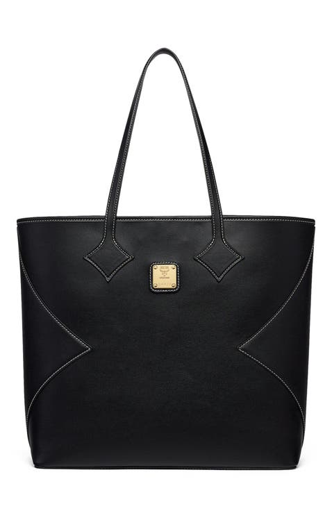 Large Dia Shopper in Calfskin Leather