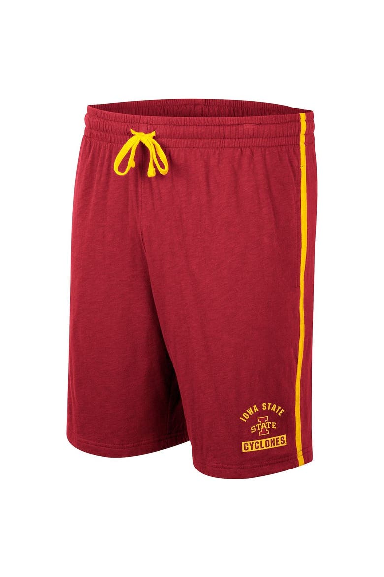 Men's Colosseum Cardinal Iowa State Cyclones Thunder Slub Shorts, Alternate, color, Cardinal