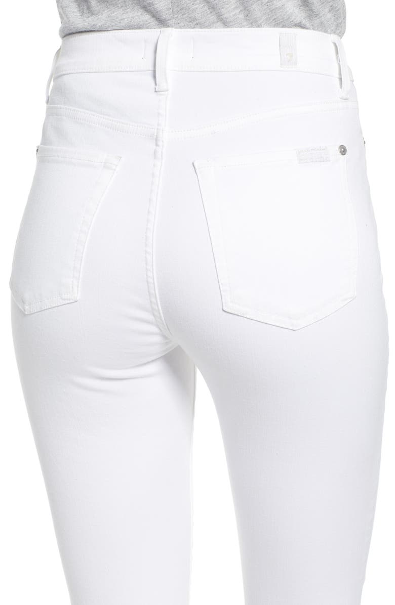 7 For All Mankind High Waist Ankle Skinny Jeans, Alternate, color,