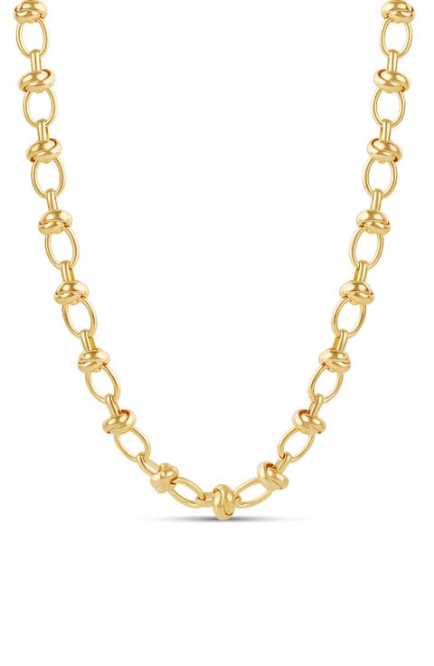 Oval Link Knotted Chain Necklace
