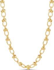 SHYMI Oval Link Knotted Chain Necklace