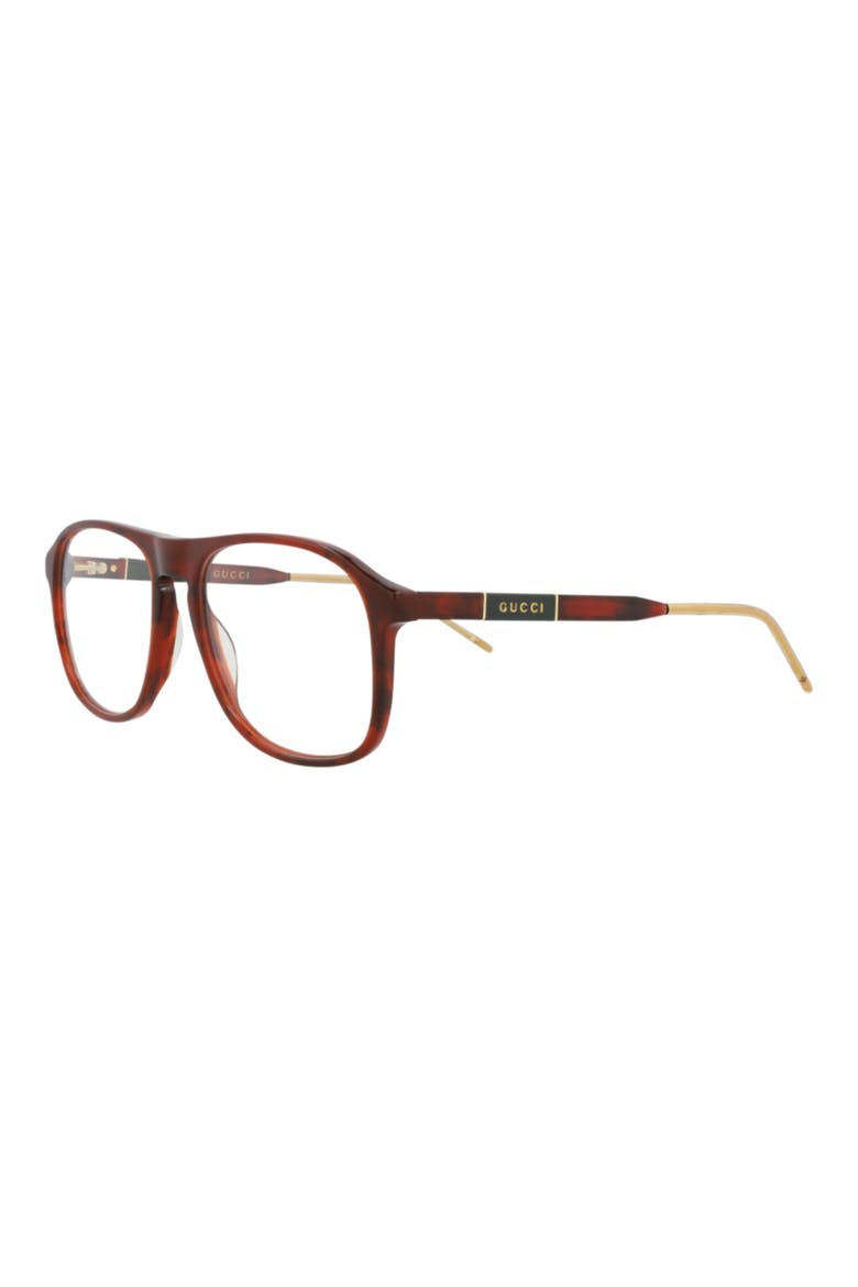 55mm Aviator Optical Glasses, Alternate, color, HAVANA HAVANA TRANSPARENT