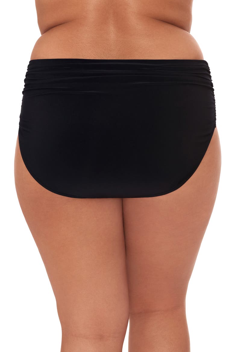 Women's Shirred Bikini Bottoms, Alternate, color, BLACK