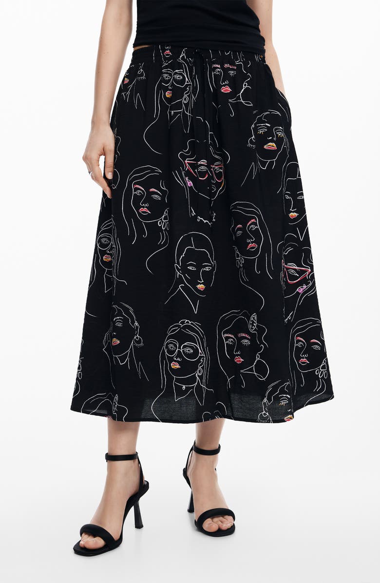 Desigual Nanning Print Skirt, Main, color, 