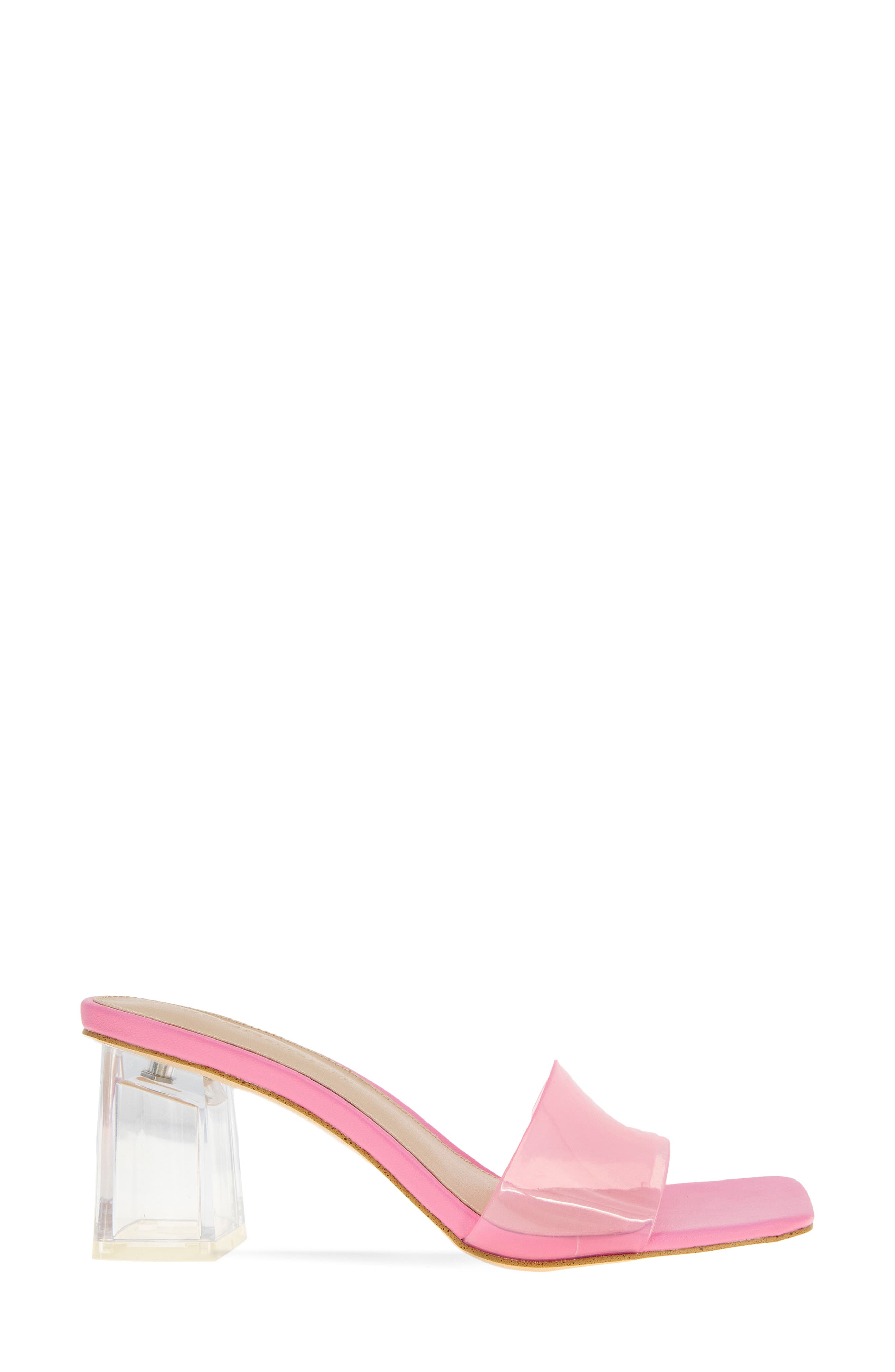 Luckee Block Heel Slide Sandal, Alternate, color, BUBBLEGUM