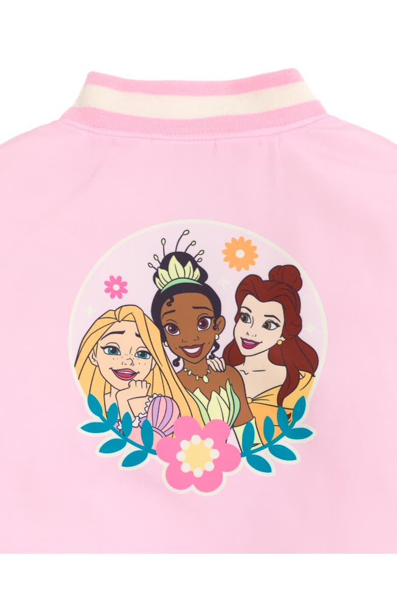 Princess Varsity Bomber Jacket, Alternate, color, Pastel Pink Princess