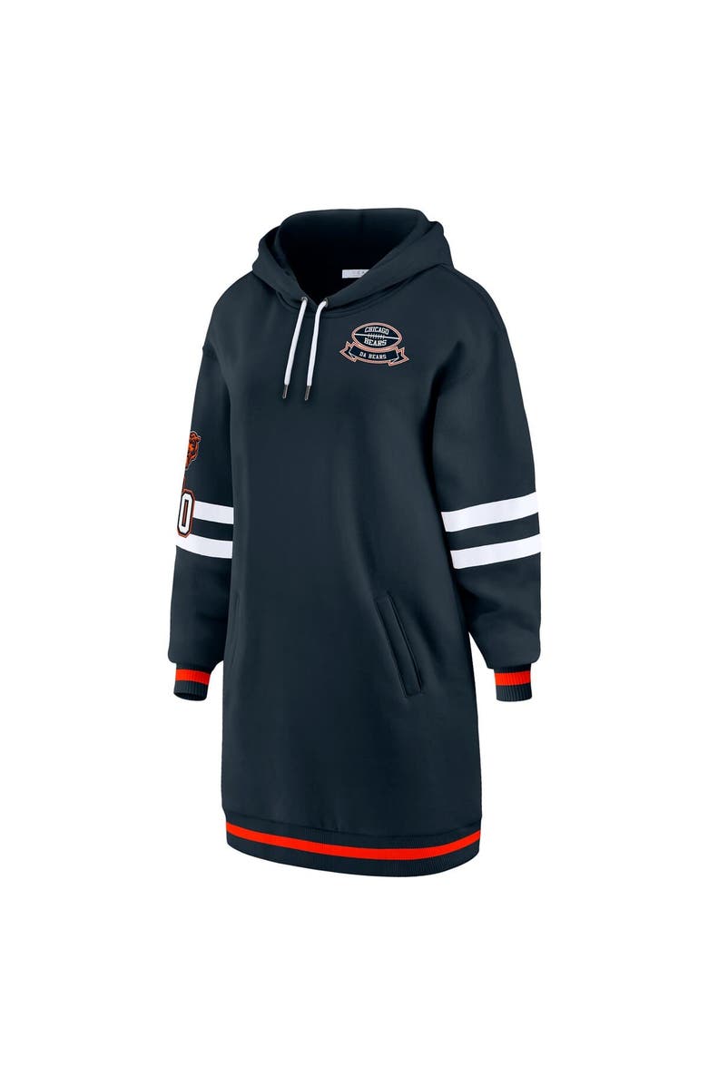 WEAR by Erin Andrews Women's WEAR by Erin Andrews Navy Chicago Bears Hoodie Dress, Alternate, color, 