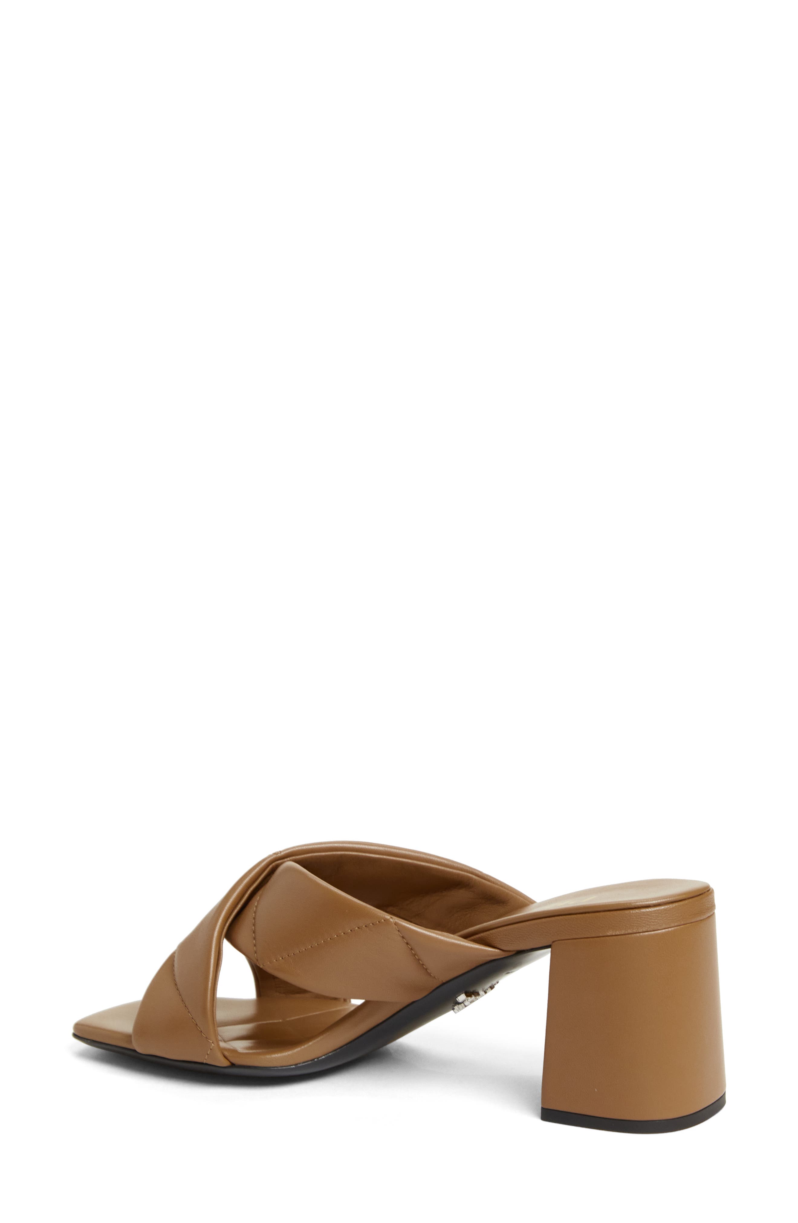 Prada Cross Strap Block Heel Sandal, Alternate, color, 