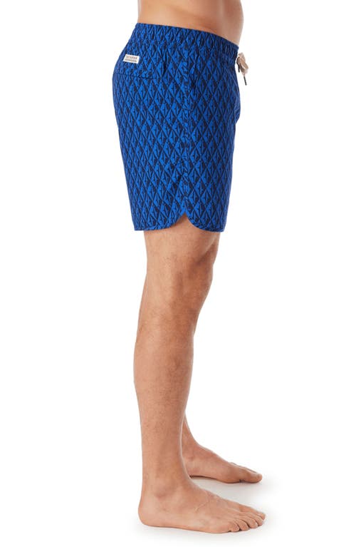 Fair Harbor Anchor Water Repellent Swim Trunks In Blue